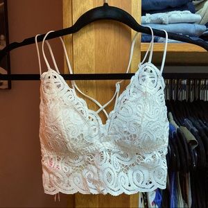 PINK lace crochet bralette. New with tags!